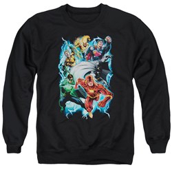Justice League - Mens Electric Team Sweater