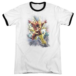 Justice League - Mens Brightest Day Flash Ringer T-Shirt