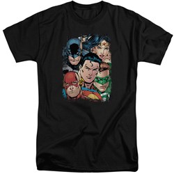 Justice League - Mens Up Close And Personal Tall T-Shirt
