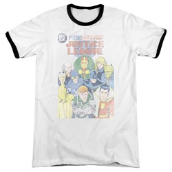 Justice League - Mens Justice League #1 Cover Ringer T-Shirt