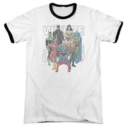 Justice League - Mens Classified #1 Cover Ringer T-Shirt