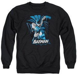 Justice League - Mens Batman Blue &Amp; Gray Sweater