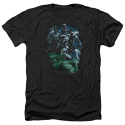 Green Lantern - Mens Black Lantern Batman Heather T-Shirt