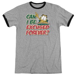 Garfield - Mens Excused Forever Ringer T-Shirt