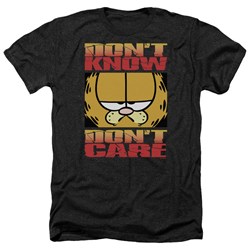 Garfield - Mens Don'T Know Don'T Care Heather T-Shirt