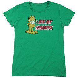 Garfield - Womens I Ate My Homework T-Shirt
