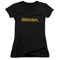 Fraggle Rock - Juniors Logo V-Neck T-Shirt