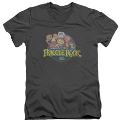 Fraggle Rock - Mens Circle Logo V-Neck T-Shirt