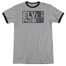 Elvis - Mens Block Letters Ringer T-Shirt