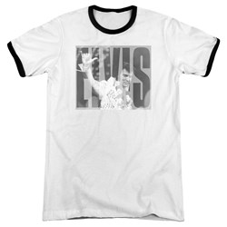 Elvis - Mens Aloha Gray Ringer T-Shirt