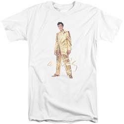 Elvis - Mens Gold Lame Suit Tall T-Shirt