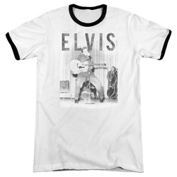 Elvis - Mens With The Band Ringer T-Shirt