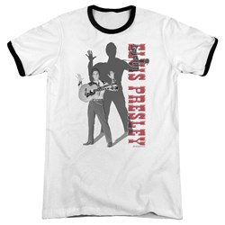 Elvis - Mens Look No Hands Ringer T-Shirt