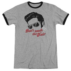 Elvis - Mens Don'T Touch The Hair 2 Ringer T-Shirt