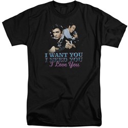 Elvis - Mens I Want You Tall T-Shirt