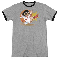 Elvis - Mens Karate King Ringer T-Shirt