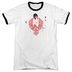 Elvis - Mens Red Pheonix Ringer T-Shirt