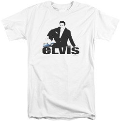 Elvis - Mens Blue Suede Tall T-Shirt