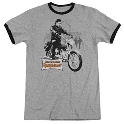 Elvis - Mens Roustabout Poster Ringer T-Shirt