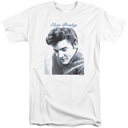 Elvis - Mens Script Sweater Tall T-Shirt