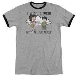 Dragon Tales - Mens I Wish With All My Heart Ringer T-Shirt
