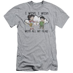 Dragon Tales - Mens I Wish With All My Heart Premium Slim Fit T-Shirt