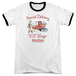 Santa Claus Is Comin To Town - Mens Kluger Ringer T-Shirt