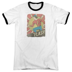DC Comics - Mens Tattered Poster Ringer T-Shirt