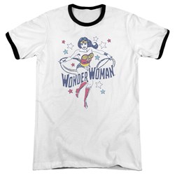 DC Comics - Mens Wonder Stars Ringer T-Shirt