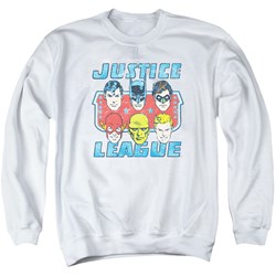 DC Comics - Mens Faces Of Justice Sweater