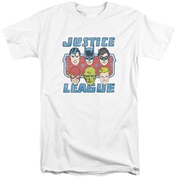 DC Comics - Mens Faces Of Justice Tall T-Shirt