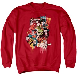 DC Comics - Mens Dripping Characters Sweater