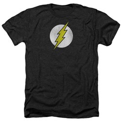 DC Comics - Mens Flash Logo Distressed Heather T-Shirt