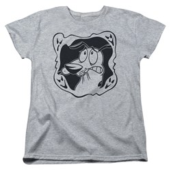 Courage The Cowardly Dog - Womens Ghost Frame T-Shirt