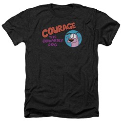 Courage The Cowardly Dog - Mens Courage Logo Heather T-Shirt