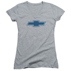 Chevrolet - Juniors Simple Vintage Bowtie V-Neck T-Shirt