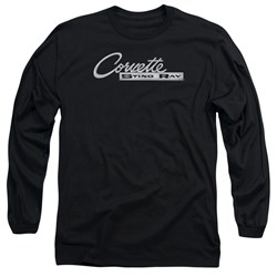 Chevrolet - Mens Chrome Stingray Logo Long Sleeve T-Shirt
