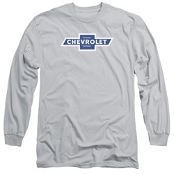 Chevrolet - Mens Vintage White Border Bowtie Long Sleeve T-Shirt