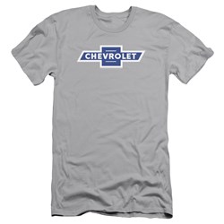 Chevrolet - Mens Vintage White Border Bowtie Premium Slim Fit T-Shirt