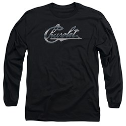 Chevrolet - Mens Chrome Vintage Chevy Bowtie Long Sleeve T-Shirt