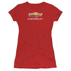 Chevrolet - Juniors Chevy Bowtie Stacked T-Shirt