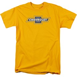 Chevrolet - Mens Blue And Gold Vintage Bowtie T-Shirt