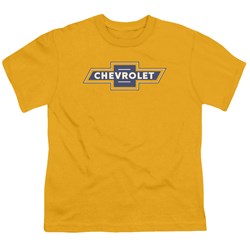 Chevrolet - Big Boys Blue And Gold Vintage Bowtie T-Shirt