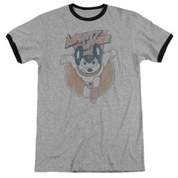 Mighty Mouse - Mens Flying With Purpose Ringer T-Shirt