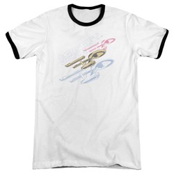 Star Trek - Mens Retro Tri Enterprise Ringer T-Shirt