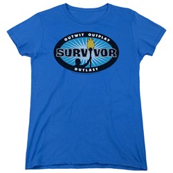 Survivor - Womens Blue Burst T-Shirt