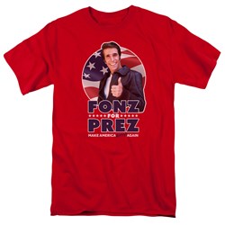 Happy Days - Mens Fonz For Prez T-Shirt