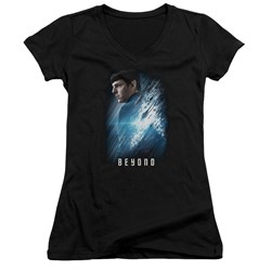 Star Trek Beyond - Juniors Spock Poster V-Neck T-Shirt