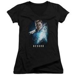 Star Trek Beyond - Juniors Kirk Poster V-Neck T-Shirt
