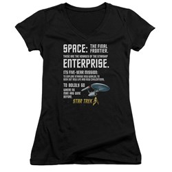 Star Trek - Juniors Intro V-Neck T-Shirt
